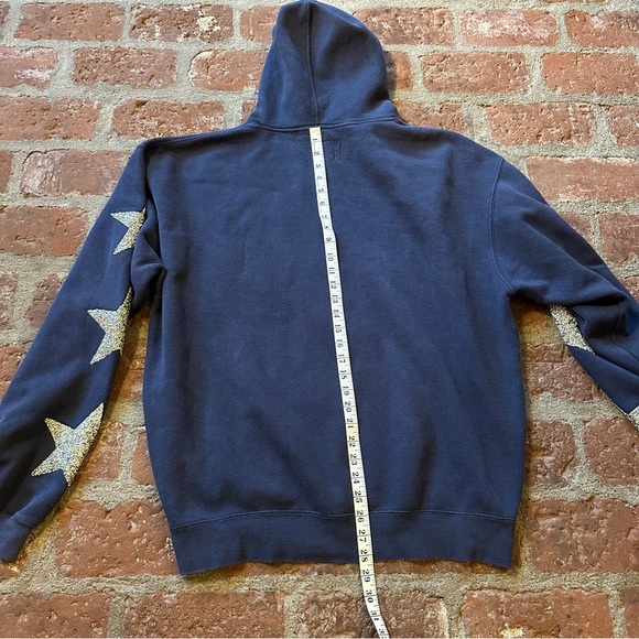 Vintage Michigan Men's Blue Oversized Hoodie Sweatshirt Stars Furst of a Kind - Picture 16 of 16